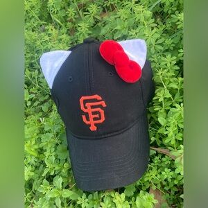 SF Giants Hello Kitty Ears Baseball Cap Hat  2018